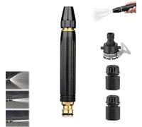 Garden Hose Pipe Nozzle, Adjustable Spray Patterns for Car Wash & Watering, Leak-Proof Hose Gun, Fits Standard Quick Connectors(2pcs)