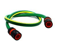 Garden Hose Pipe, Outdoor Tap to Reel Connection Set, Anti-Kink Reinforced 6 Layer Non-Toxic 1/2" Hose (Green, 3 m / 9.84 ft + 2 Quick Connectors)