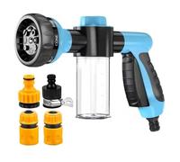Garden Hose Pipe Spray 8 Patterns Power High-Pressure Cleaner Foam Cannon Adjustable Spray Nozzle Snow Foam Lance with 1/4 Quick Connector for Garden Hose Watering Plants Car Washing Pet Shower (BU)