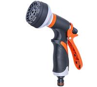 Garden Hose Pipe Spray Gun, 8 Adjustable Patterns High Pressure Garden Hose Nozzle Sprayer for Plants Lawns Watering, Pet Bathing, Car Washing and Sidewalk Cleaning