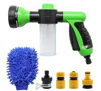 Garden Hose Pipe Spray Gun, Hose Gun, Viceda High Pressure Foam Sprayer Set with Soap Dispenser and Car Wash Mitt, 8 Adjustable Settings for Car and Pet Washing, Plant Watering, Lawn Care