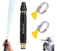 Garden Hose Pipe Spray Nozzles, High Pressure Hose Nozzle Sprayer, 360 Degree Rotating Replacement Parts with 3 Patterns, Portable Powerful Pressurizing Hoses, for Plants Lawns Watering, Car Washing