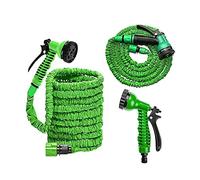 Garden Hose Pipes Expandable 75FT Expanding Magic Water Hosepipe for Garden with 7 Function Spray Gun Nozzle & 3/4", 1/2" Fittings Flexible Extra Strength Watering Hose Lightweight Easy Storage-Green