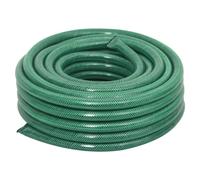 Garden Hose PVC Green 20m 0.75" Flexible 3-Layer Reinforced with 4 Fittings Set