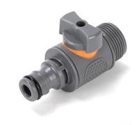 Garden Hose Quick Connector 3/4 Inch with Adjustable Control Valve - No Leak Waterstop Fitting for Outdoor Taps, Car Washing & Gardening - ABS Plastic