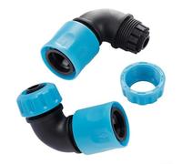 Garden Hose Quick Coupling Elbow Adapters 2 Piece Set 1/2 Inch (12-13mm) 90 Degree Connectors For Irrigation Car Wash Watering