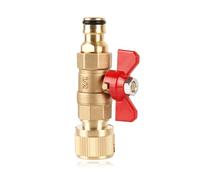Garden Hose Quick Release Connector, Brass Control Valve, Inline Shut Off for Water Guns Hose Pipe and Tap Reel (One Male and Female Valve)