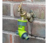 Garden Hose Ranfe of Connectors Fittings Universal Standard Hozelock Compatible Lime Male Female Threaded (Multi-Angle Tap Connector)
