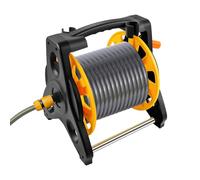 Garden Hose Reel 30M, Compact and Portable Hose Pipe Reel with 7 Adjustable Spray Gun Nozzles Manual Retractable Outdoor Flexible Hose Reel Set for Washing Car Cleaning Garden Watering Plant