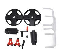 Garden Hose Reel Cart, ABS Portable Water Hose Holder, Heavy Duty Hose Reel Storage Rack with Y Type Connector, Compact Design for Garden Lawn Farm Car Washing, Black