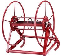 Garden Hose Reel Cart - Heavy Duty Metal Hose Reel - Red - 200m Capacity