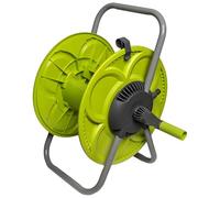 Garden Hose Reel Cart - Holds 50m of 1/2" Hose, UV-Resistant, Rust-Proof, Durable Crank Handle, Spray Nozzle Holder, Easy Assembly, Weather-Resistant Outdoor Hose Storage Trolley