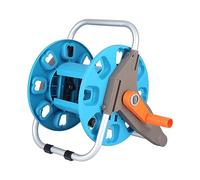 Garden Hose Reel Cart, Hose Trolley with up to 30M 1/2'' Garden Hose, Integrated Handle Saving Labour Cart Reel for Outdoor Planting and Car Washing