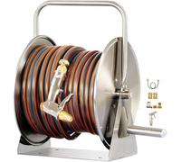 Garden Hose Reel Cart with 10m Pipe, Heavy-Duty Outdoor Hose Storage Solution for Easy Water Access in Gardens and Farms