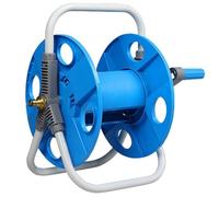 Garden Hose Reel, Hose Reel Cart - Portable with Crank Handle, Metal Inlet & Outlet, Holds Up to 40m 1/2" Hose, Durable Metal & Engineering Plastics for Garden, Lawn, Car Washing, Patio