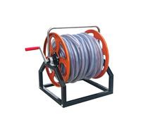 Garden Hose Reel, Portable Metal Hose Organizer, Wall Mountable Holder for Lawn Watering and Cable Storage
