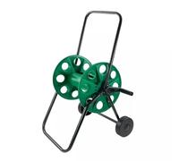 Garden Hose Reel Trolley Cart, 60m Capacity, Portable with Wheels, Green and Black, 85 x 44 x 31 cm
