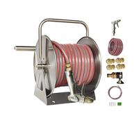 Garden Hose Reel Wall Mount, Heavy Duty Stainless Steel for Easy Storage and Transport