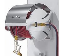 Garden Hose Reel with Crank, Professional Hose Holder and Floor Trolley Storage, Complete Hose Kit for Easy Management and Organization