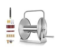 Garden Hose Reel with Multi-Mode Nozzle - Perfect for Lawns, Homes, and Driveways