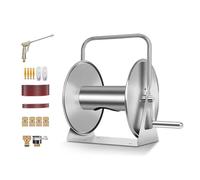 Garden Hose Reel with Multi-Mode Nozzle, Wall-Mounted, Ideal for Lawns, Homes, Driveways