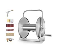 Garden Hose Reel with Multi-Mode Nozzle, Wall-Mounted, Ideal for Lawns, Homes, Driveways