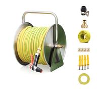 Garden Hose Reel with Rotatable Handle for Easy Cleaning in Various Outdoor Areas