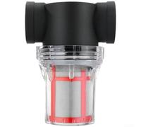 Garden Hose Sediment Filter Female NPT Connection with Clear Bowl and Stainless Steel Screen for Washer and Pipeline Protection (1-inch interface)