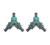 Garden Hose Splitter 2-Way Y Pipe Connector Valve Pack | This two-way splitter allows you to run two hoses from a single tap with independent control valves for easy watering.