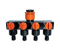 Garden Hose Splitter | 4-Way Hose Spigot Splitter,Water Distributor Connector - for Backyard Outdoor RV Sewer Camping Agriculture Landscape Garden Lawn