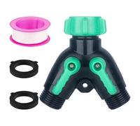 Garden Hose Splitter - All-Metal Y Splitter for Outdoor Faucet and Garden - Waterproof High-Pressure Water Distribution for Irrigation Systems Home Gardening and Lawn Care Farm Greenhouse Outdoor