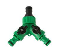 Garden Hose Splitter, Leak-Resistant Design, 10x10x4cm, Y-Shaped Water Spigot Splitter, Faucet Connector, Independent Shut-Off Valves, for Gardeners Lawn Irrigation Car Washing Yard Pet Cleaning