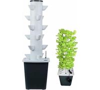 Garden Hydroponic Growing System, Hydroponics Tower onics, 15/20/25/30 Pods Grow Kit Aquaponics Planting System with Hydrating Pump, Adapter, Timer for s, Fruits and
