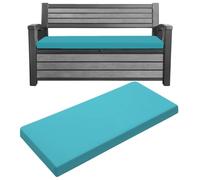 Garden Iceni & Eden Storage Benche Seat Pad (Only) for 128 x 50 x 5cm Water Resistant Outdoor Bench Patio Furniture Cushion | Swing Bench Pads Durable & Easy to Clean Removable Cover (Aqua)