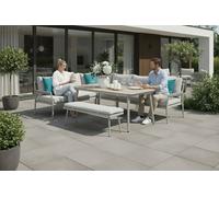 Garden Impressions Barcelona - Lounge & Dining Corner Sofa, with Table, Bench and Optional Chair - Barcelona Corner Sofa Dining Table Bench and Armchair