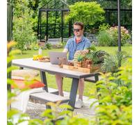 Garden Impressions Bell 200cm Picnic Bench in Dark and Light Grey - Bell 200cm Picnic Bench in Dark Grey