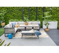 Garden Impressions Bologna Corner Lounge Set with Height Adjustable Table - Corner Sofa Height Adjustable Table and Armchair