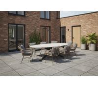 Garden Impressions Edison Natural - Eight Seater Oval Dining Suite with Margriet Chairs - Edison 8 Seater Oval Table with 8 x Margriet Dining Chairs