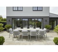 Garden Impressions Edison Natural - Eight Seater Oval Dining Suite with Monti Chairs - Edison 280cm Dining Table with 10 x Monti Dining Chairs