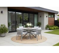 Garden Impressions Edison Natural - Four Seater Round Dining Suite with Monti Chairs