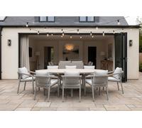 Garden Impressions Edison Natural - Six Seater Oval Dining Suite with Monti Chairs - Edison 220cm Dining Table with 8 x Monti Dining Chairs