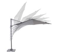 Garden Impressions Hawaii S 300cm Round Cantilever Parasol with 60kg Granite Base - Dark Grey