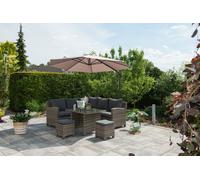 Garden Impressions Hawaii S 300cm Round Cantilever Parasol with 60kg Granite Base - Sand