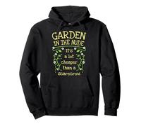 Garden In The Nude Gardener Floral Gardening Spring Flowers Pullover Hoodie