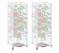 Garden Insect Bird Protection Net 2 Pack Mesh Cover with Zipper Drawstring for Vegetable and Fruit Protection