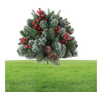 Garden Inserts PVC + Metal 45 cm Art Spikes Decoration Insert, Red Berry Art Spikes Decoration Insert Signs Floor Spring Outside The Lawn After Outdoor Backyard Home