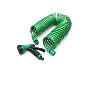 Garden Irrigation Water Pipe Sprinkler Head with 7 Spray-Function Car Cleaning Spring(7.5m)