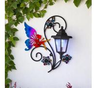 Garden Jewel Fairy Solar Wall Lantern Garden Greatness Black 1 Pack
