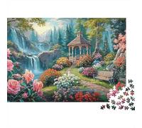 Garden Jigsaw Puzzles for Adults 1000 Piece Garden Roses Fall Puzzle Challenging Game for The Whole for Women, Gifts for Men Home Decoration Puzzle 38x26cm/1000pcs