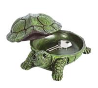 Garden Key Storage, Turtle Hidez Box Set, Waterproof Outdoor Decor with Secret Compartment Access, Heavy Duty Resin Cache Container, Natural Sculpture Design Style, Backyard Porch Use
